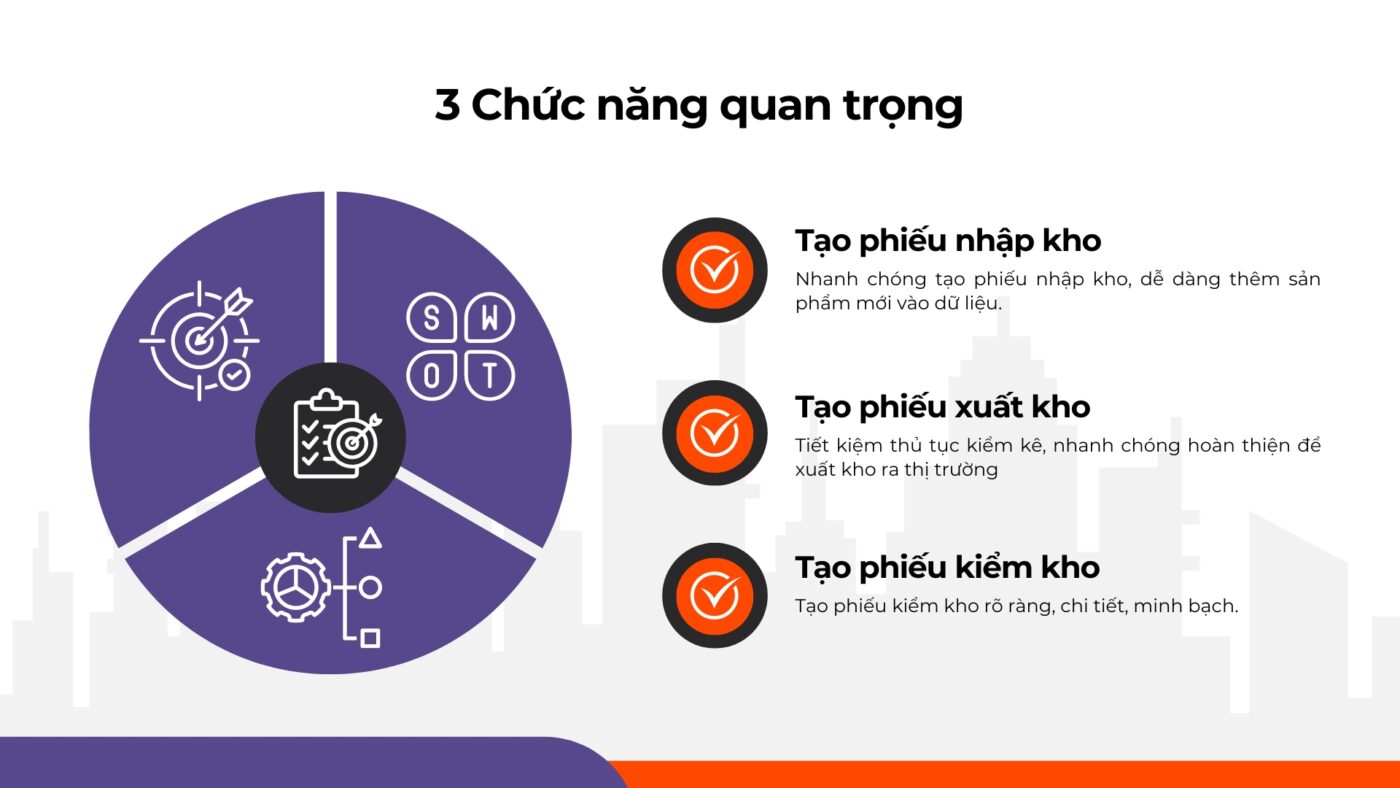 3 chức năng của tính năng quản lý kho