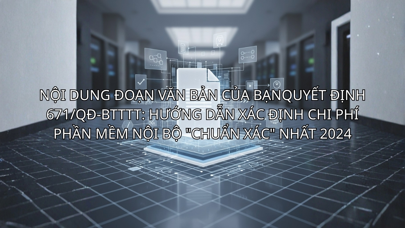 Quyết định 671/QĐ-BTTTT: Hướng dẫn xác định chi phí phần mềm nội bộ "Chuẩn xác" nhất 2024