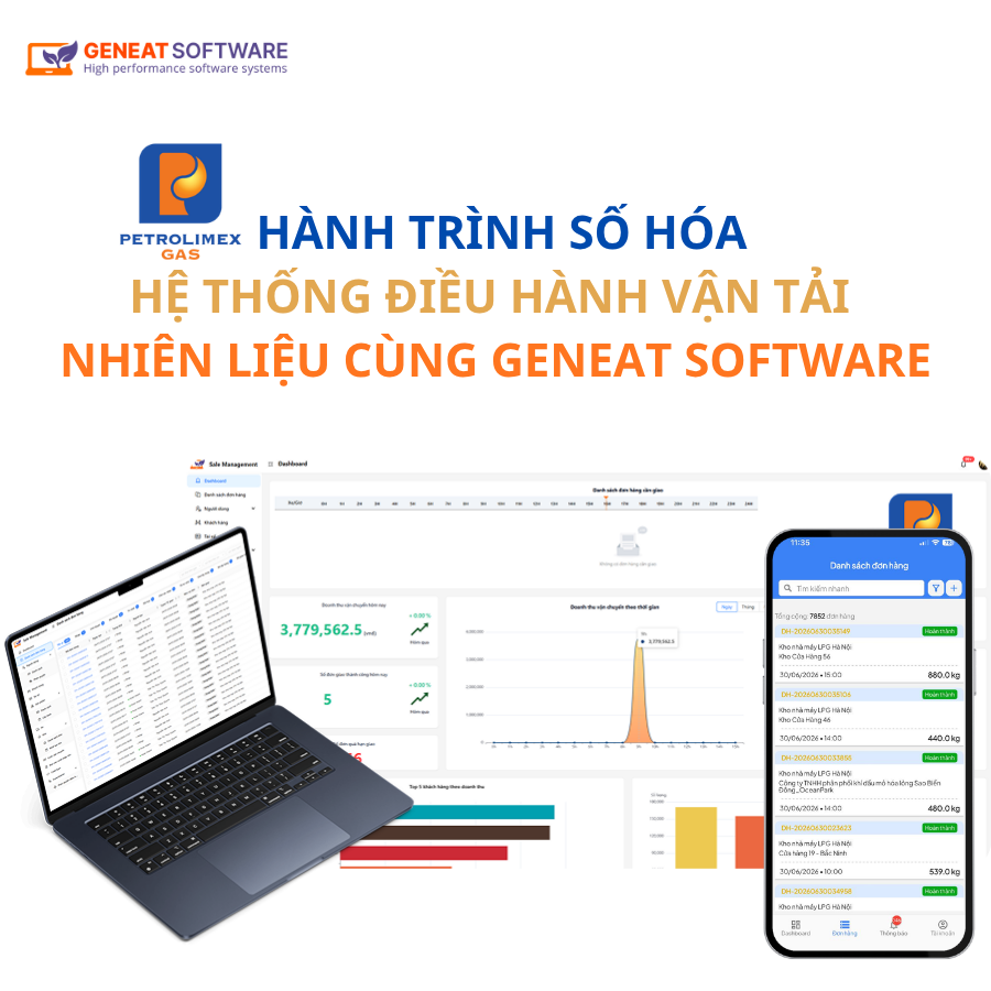 PETROLIMEX GAS: HÀNH TRÌNH SỐ HÓA HỆ THỐNG ĐIỀU HÀNH VẬN TẢI KHÍ HÓA LỎNG (LPG) CÙNG GENEAT SOFTWARE