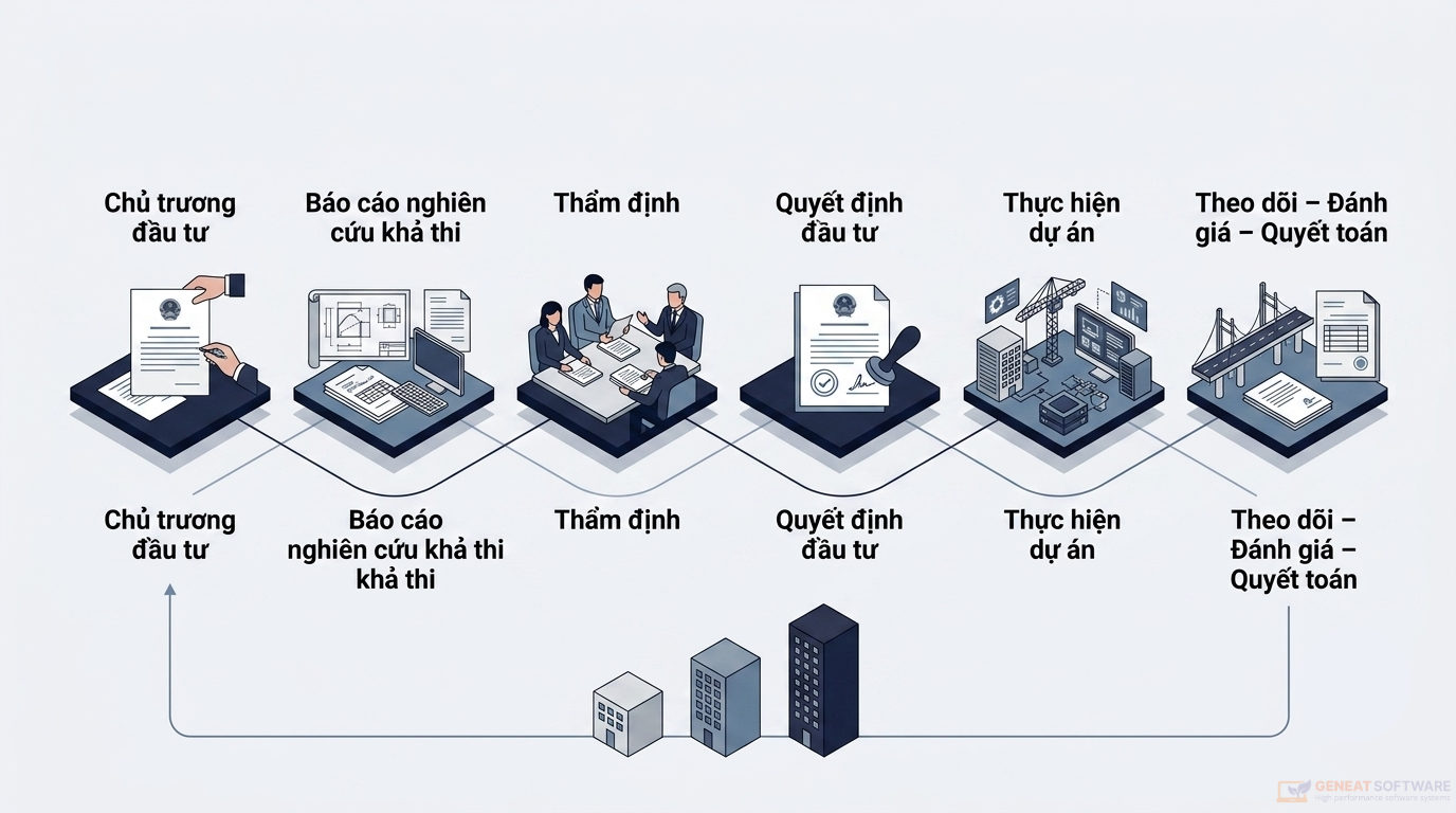 quy trình đầu tư theo đúng Luật đầu tư công